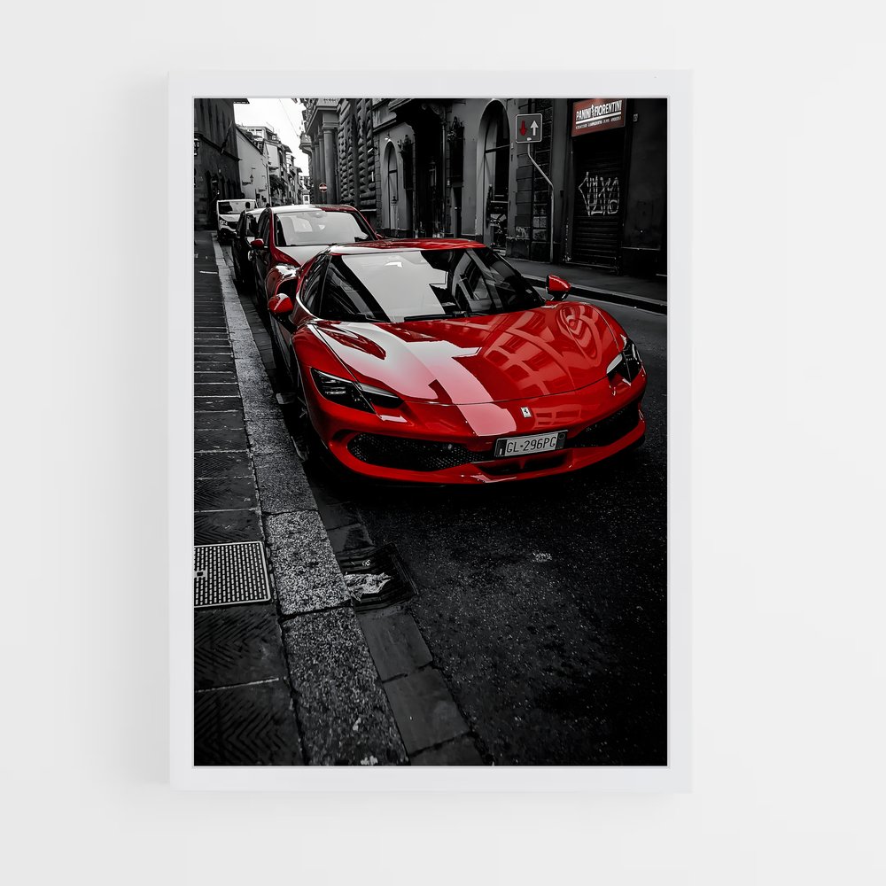 Poster Sportive Rouge – affiche Ferrari (vue 3)
